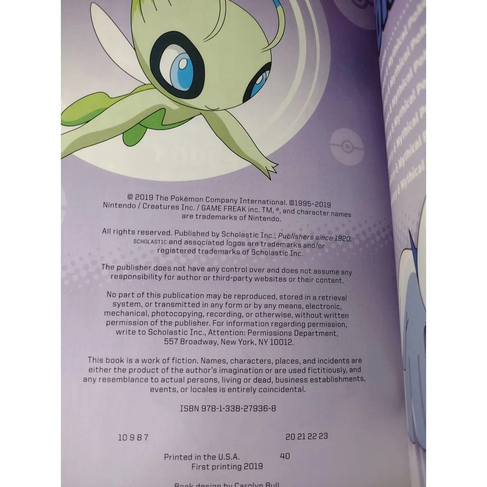 Scholastic Pokemon Legendary and Mythical GuideBook w/ Poster! (2019). Good Cond